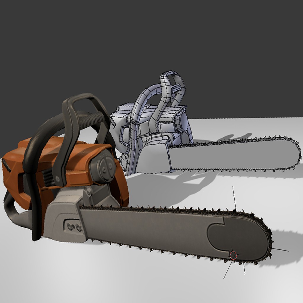 Low Poly  Chainsaw preview image 1